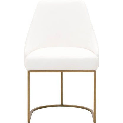 Parissa Dining Chair (Set of 2) by Essentials For Living in livesmart peyton-pearl, brushed gold. Made from metal, fabric in a modern style.