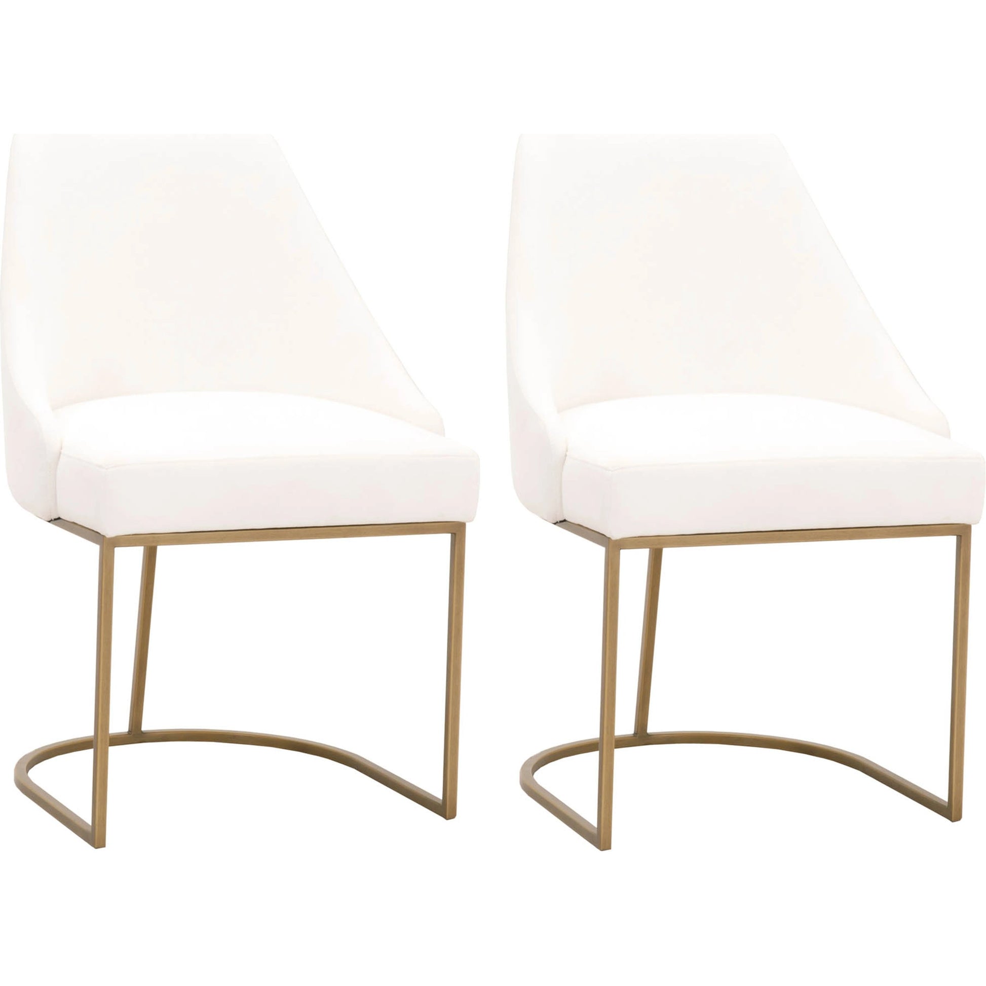 Parissa Dining Chair (Set of 2) by Essentials For Living in livesmart peyton-pearl, brushed gold. Made from metal, fabric in a modern style.