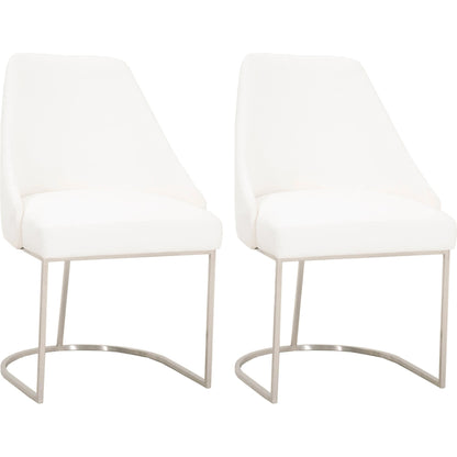 Parissa Dining Chair (Set of 2) by Essentials For Living in livesmart peyton-pearl, brushed gold. Made from metal, fabric in a modern style.