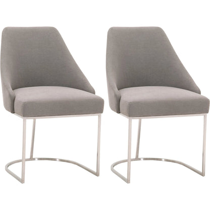 Parissa Dining Chair (Set of 2) by Essentials For Living in livesmart peyton-pearl, brushed gold. Made from metal, fabric in a modern style.