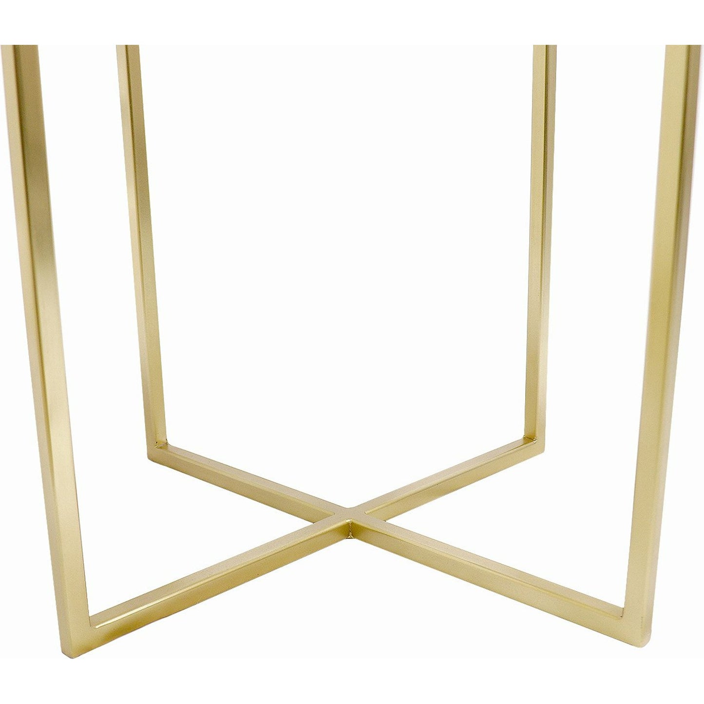 005 SI-1718118 | Additional Silo | Perama Side Table by Pasargad Home in gold. Made from marble, steel in a modern style.