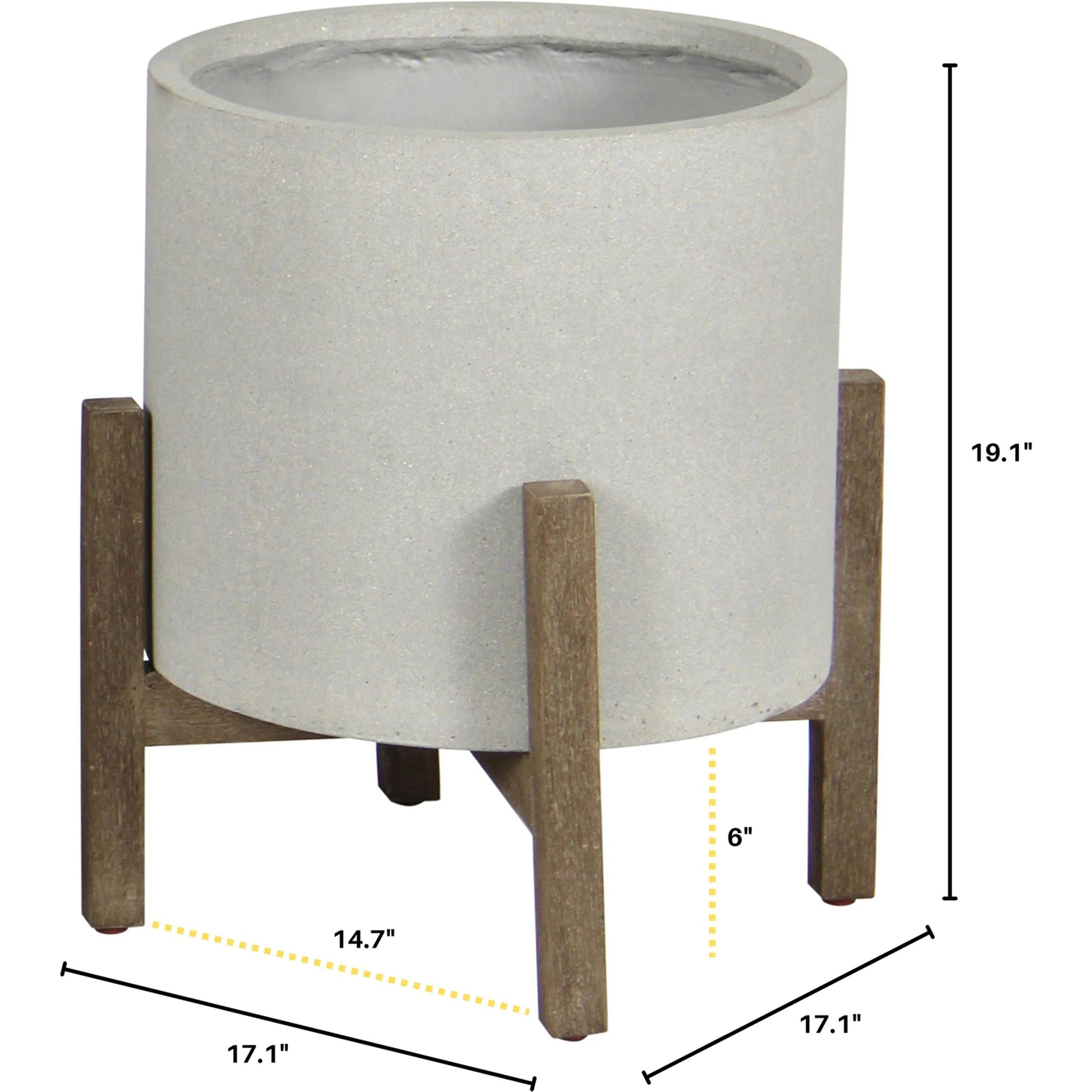 Patio Round Large Standing Pot by LH Imports. Made from unique in a modern style.