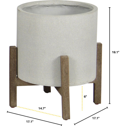 Patio Round Large Standing Pot by LH Imports. Made from unique in a modern style.