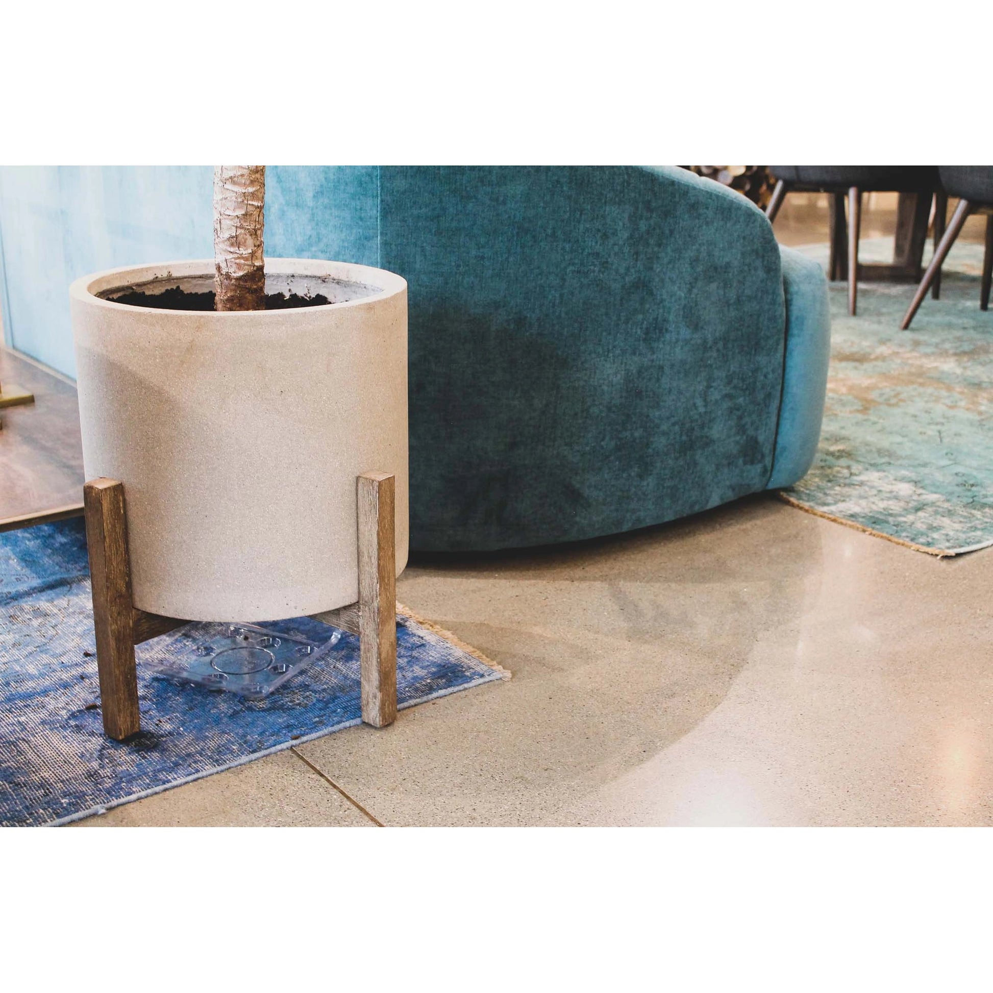 Patio Round Large Standing Pot by LH Imports. Made from unique in a modern style.