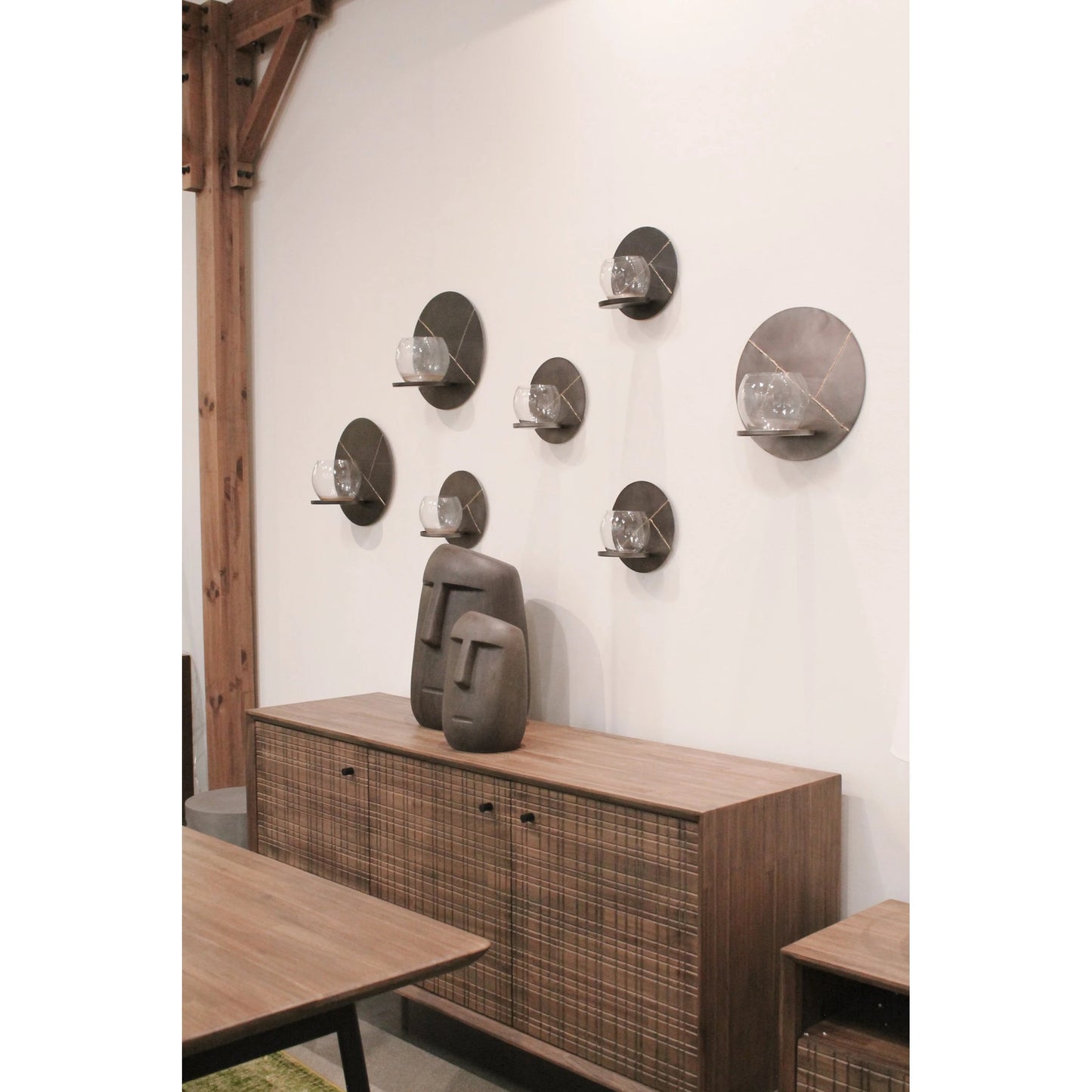 005 SI-2004364 | Lifestyle | Patio Moai Statue by LH Imports in dark brown. Made from ficonstone antique brown in a modern style.
