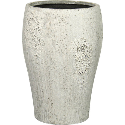 Uxmal Pot by LH Imports in antique white. Made from oyster concrete in a modern style.