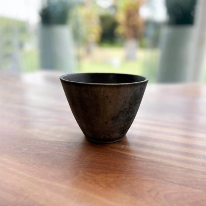 Rustic Conical Bowl by LH Imports. Made from limestone in a unique style.
