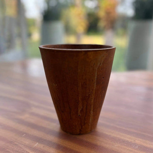 Rustic Vase by LH Imports. Made from limestone in a unique style.