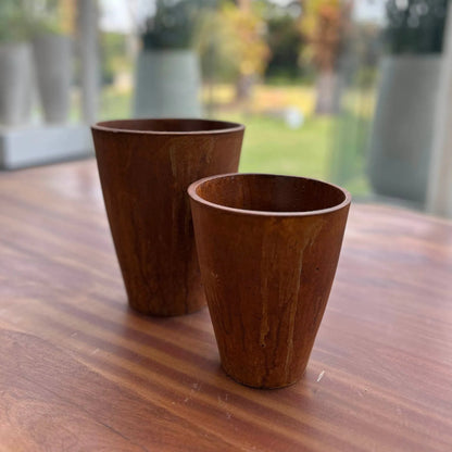 Rustic Vase by LH Imports. Made from limestone in a modern style.