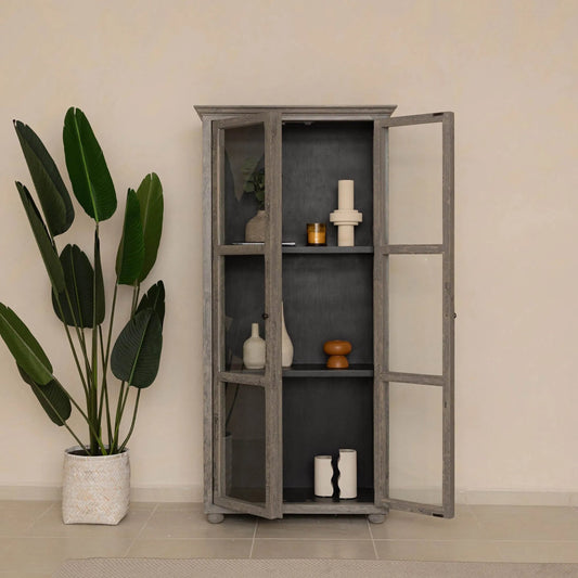 Bamboo Indoor Basket Pot by LH Imports. Made from bamboo, concrete in a unique style.