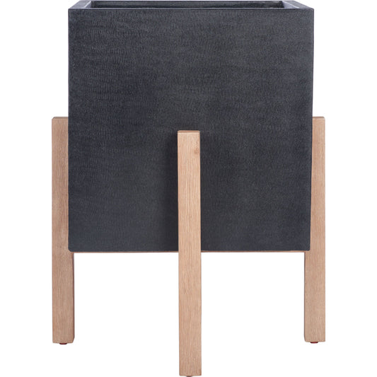 Monona Planter by HedgeApple Essentials. Made from acacia wood, concrete ficonstone in a modern style.