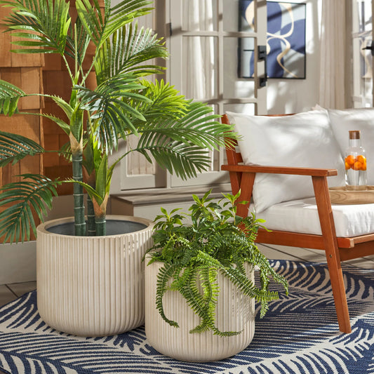 Weld Planter Pot (Set of 2) by HedgeApple Essentials. Made from cement in a unique style.