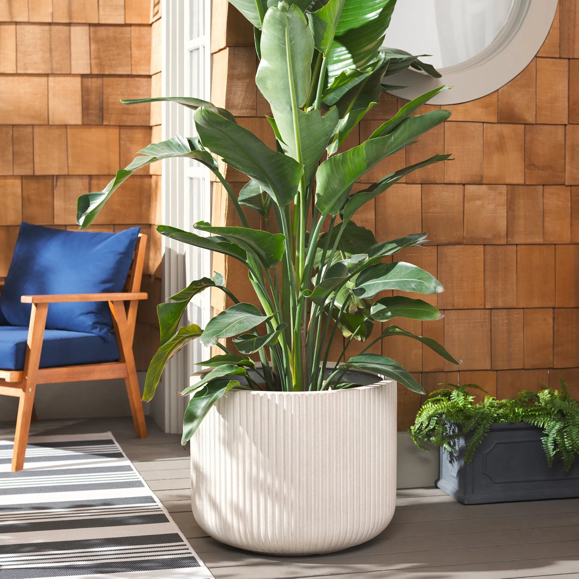 Weld Large Planter Pot by HedgeApple Essentials. Made from ficonstone, cement in a modern style.