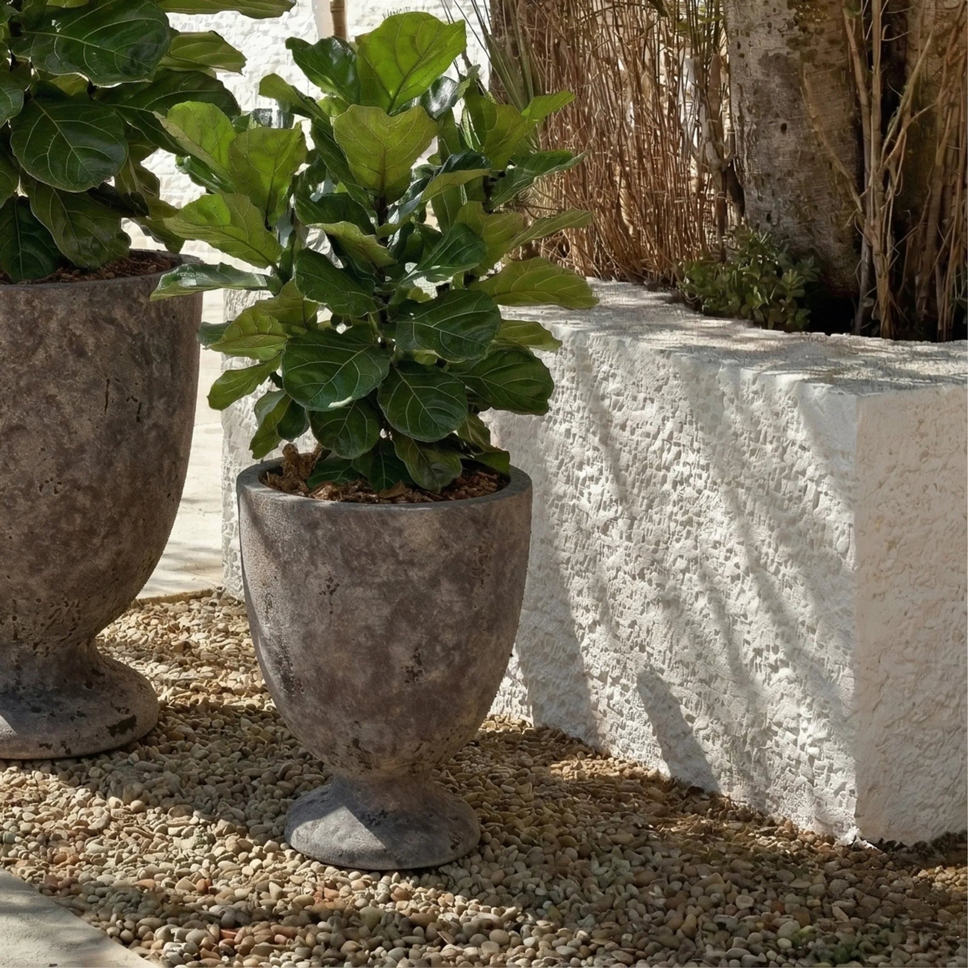 Roscoe Planter Pot by HedgeApple Essentials. Made from ficonstone in a unique style.