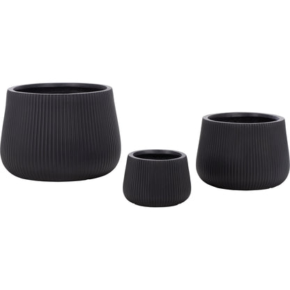 Esbon Planter Pot (Set of 3) by HedgeApple Essentials. Made from fiber clay in a unique style.