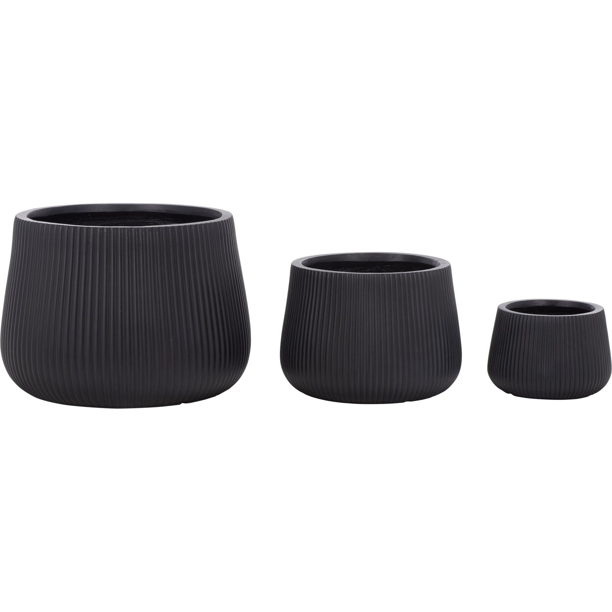 Esbon Planter Pot (Set of 3) by HedgeApple Essentials. Made from fiber clay in a unique style.