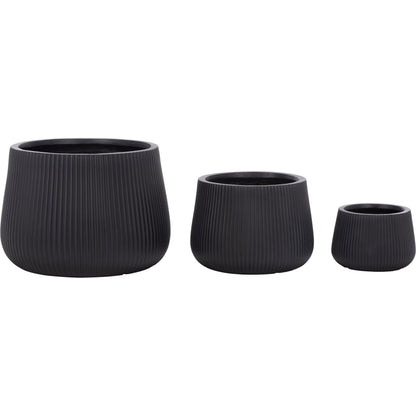 Esbon Planter Pot (Set of 3) by HedgeApple Essentials. Made from fiber clay in a unique style.