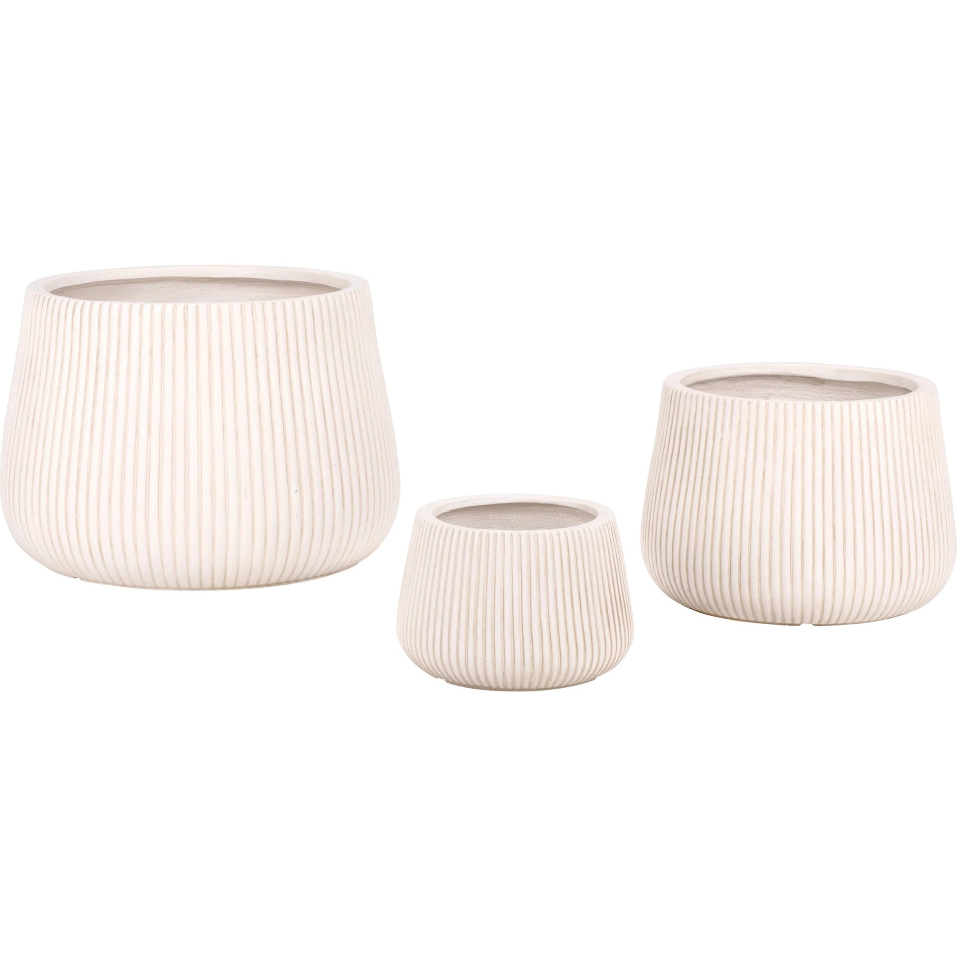 Esbon Planter Pot (Set of 3) by HedgeApple Essentials. Made from fiber clay in a unique style.