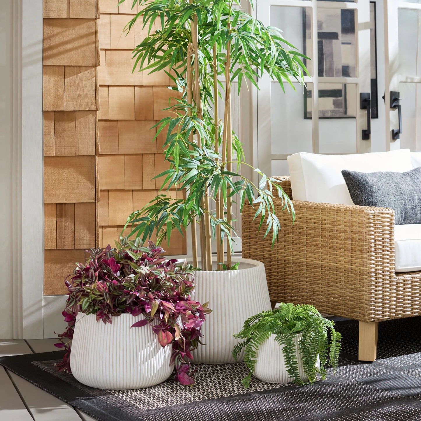 015 SI-2630053 | Lifestyle | Esbon Planter Pot (Set of 3) by HedgeApple Essentials. Made from fiber clay in a unique style.