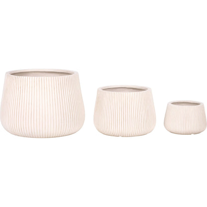 Esbon Planter Pot (Set of 3) by HedgeApple Essentials. Made from fiber clay in a unique style.