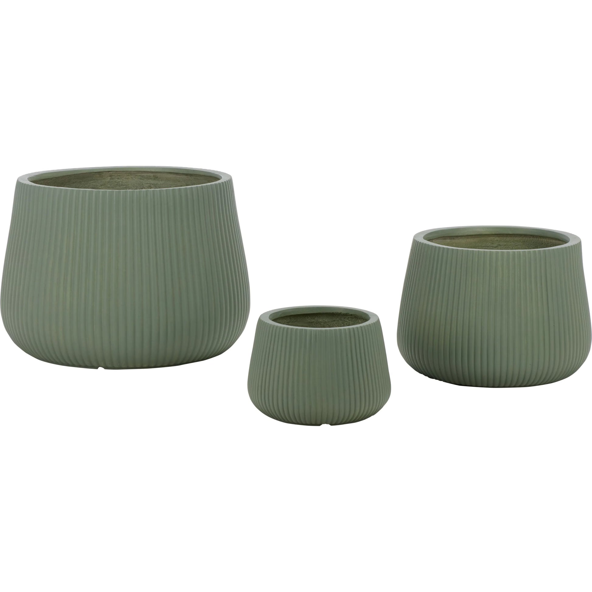 Esbon Planter Pot (Set of 3) by HedgeApple Essentials. Made from fiber clay in a unique style.
