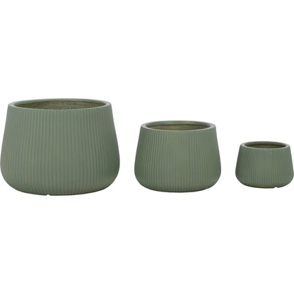 Esbon Planter Pot (Set of 3) by HedgeApple Essentials. Made from fiber clay in a unique style.