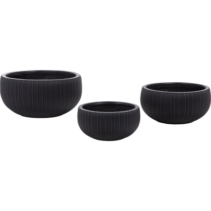 Sebastian Planter Pot (Set of 3) by HedgeApple Essentials. Made from fiber clay in a unique style.