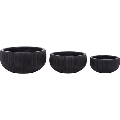 Sebastian Planter Pot (Set of 3) by HedgeApple Essentials. Made from fiber clay in a unique style.