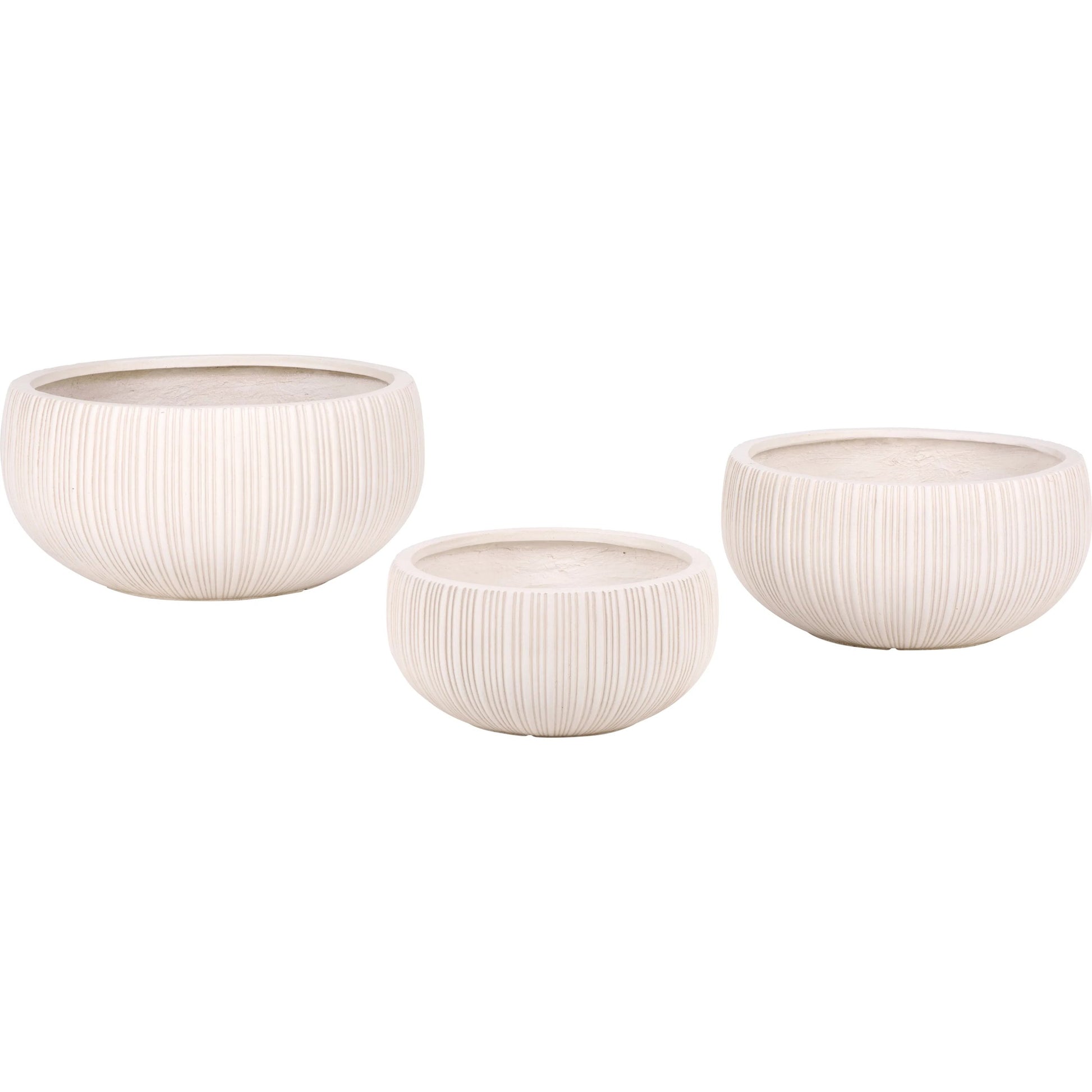 Sebastian Planter Pot (Set of 3) by HedgeApple Essentials. Made from fiber clay in a unique style.