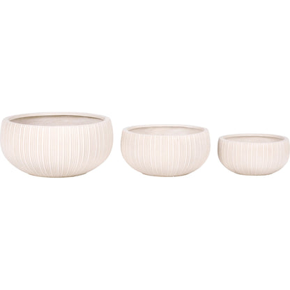 Sebastian Planter Pot (Set of 3) by HedgeApple Essentials. Made from fiber clay in a unique style.