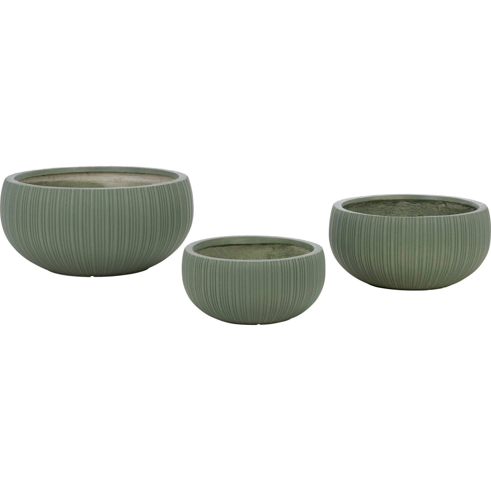 Sebastian Planter Pot (Set of 3) by HedgeApple Essentials. Made from fiber clay in a unique style.