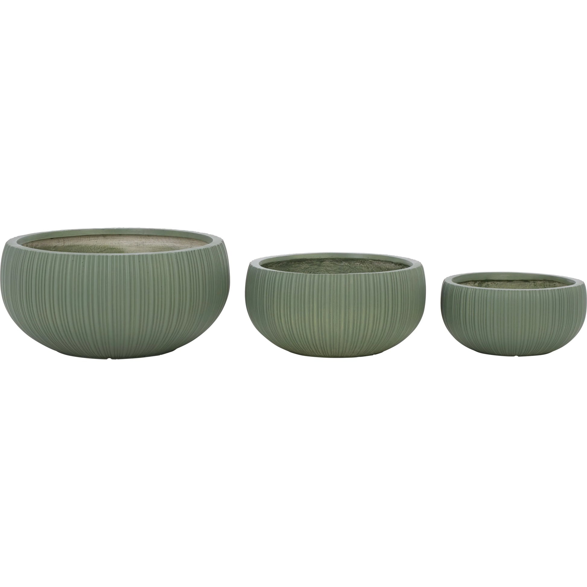Sebastian Planter Pot (Set of 3) by HedgeApple Essentials. Made from fiber clay in a unique style.