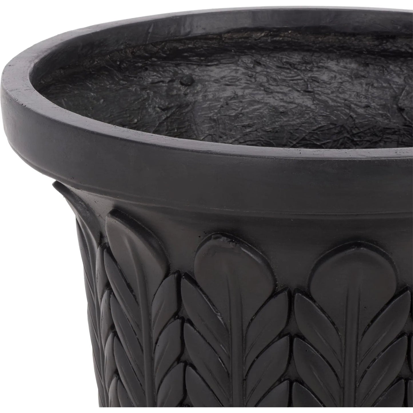 017 SI-2630068 | Closeup | Bergen Planter Pot by HedgeApple Essentials. Made from magnesium oxide in a traditional style.