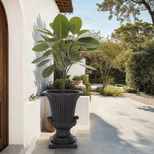 Transylvania Planter Pot by HedgeApple Essentials. Made from magnesium oxide in a traditional style.