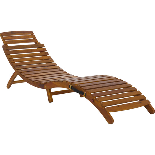 Adrian Folding Sunlounger by HedgeApple Essentials in teak. Made from acacia wood in a unique style.