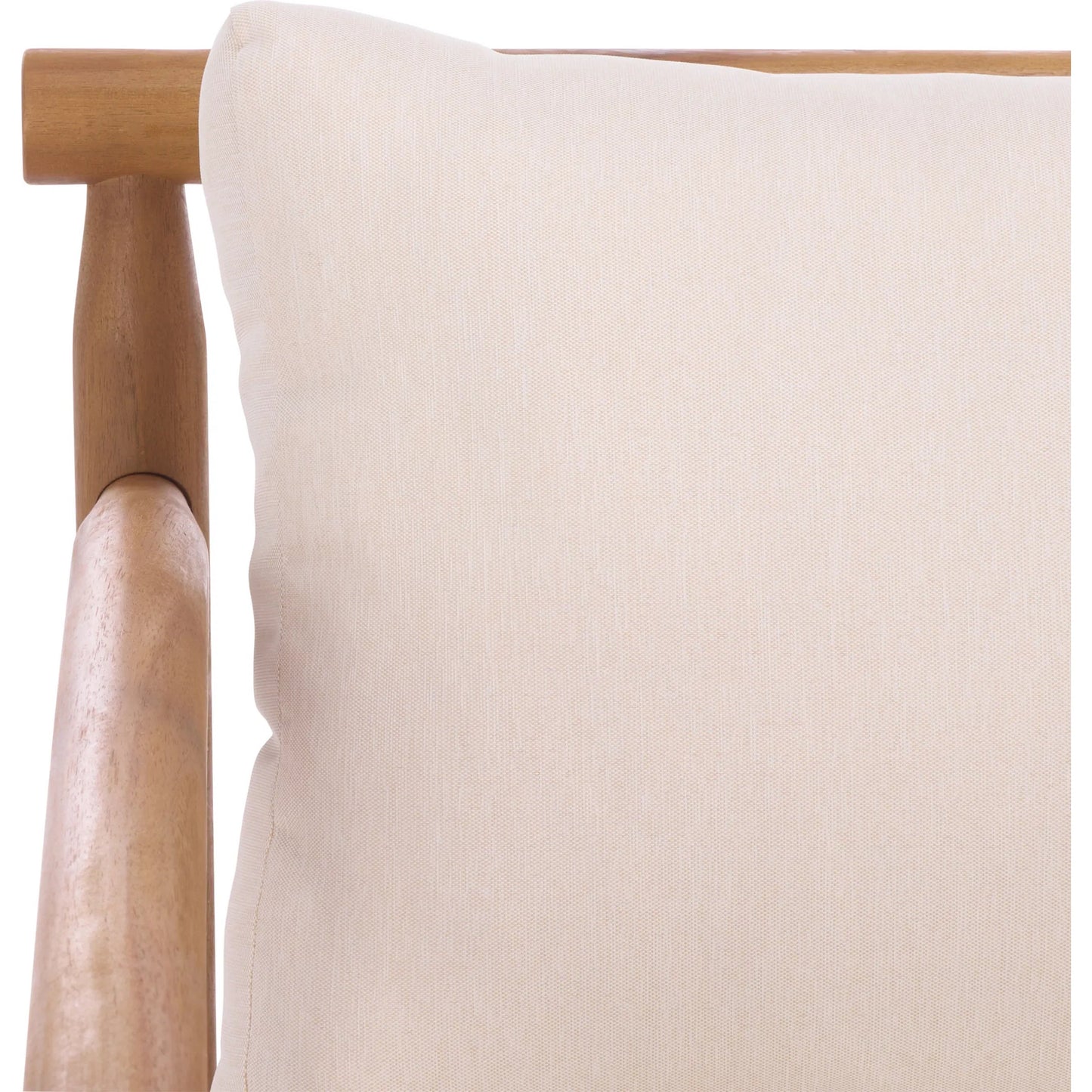 008 SI-2454062 | Closeup | Zeandale Chair (Set of 2) by HedgeApple Essentials in teak brown, cream. Made from acacia, poly cd, foam in a transitional style.