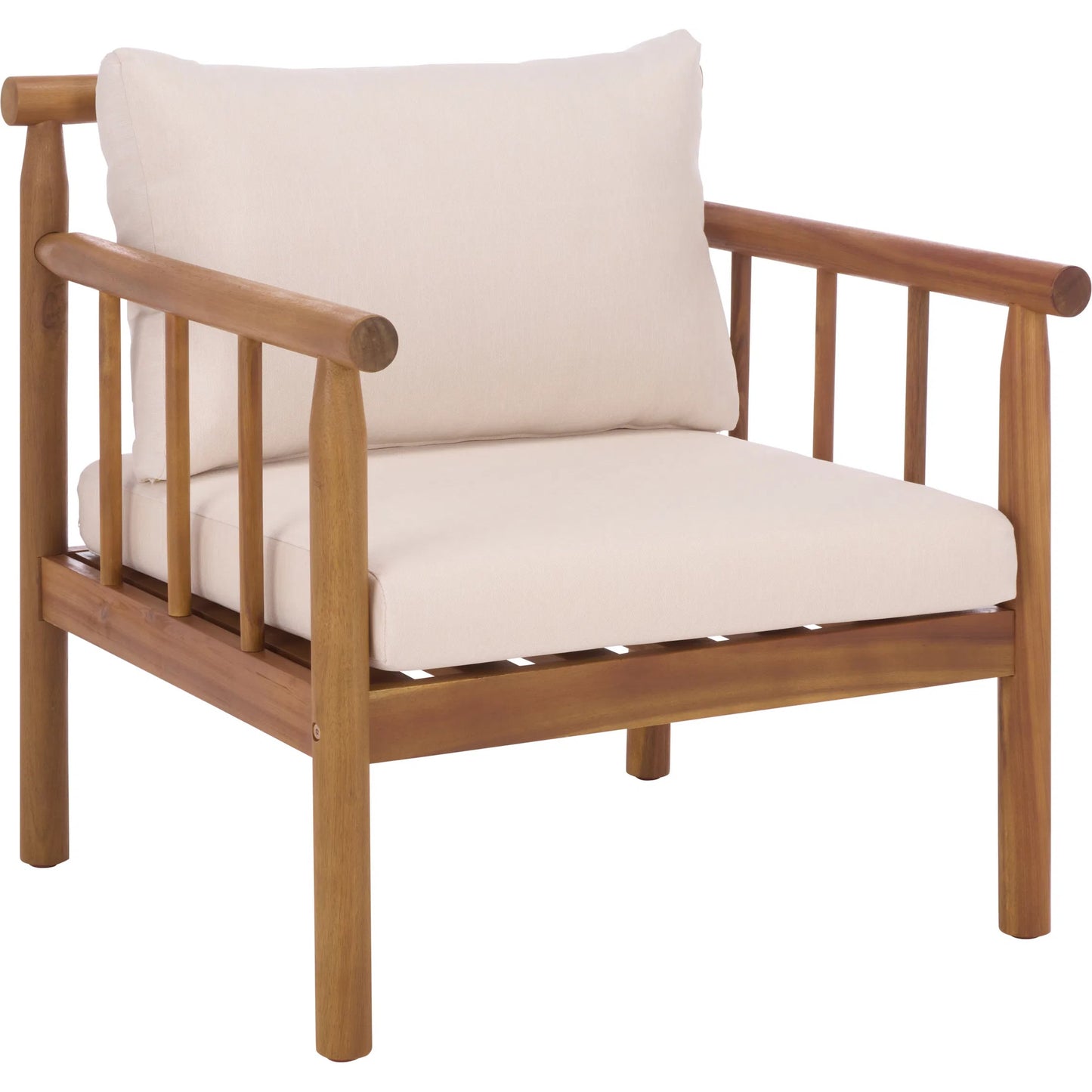 001 SI-2454062 | Primary Silo | Zeandale Chair (Set of 2) by HedgeApple Essentials in teak brown, cream. Made from acacia, poly cd, foam in a transitional style.
