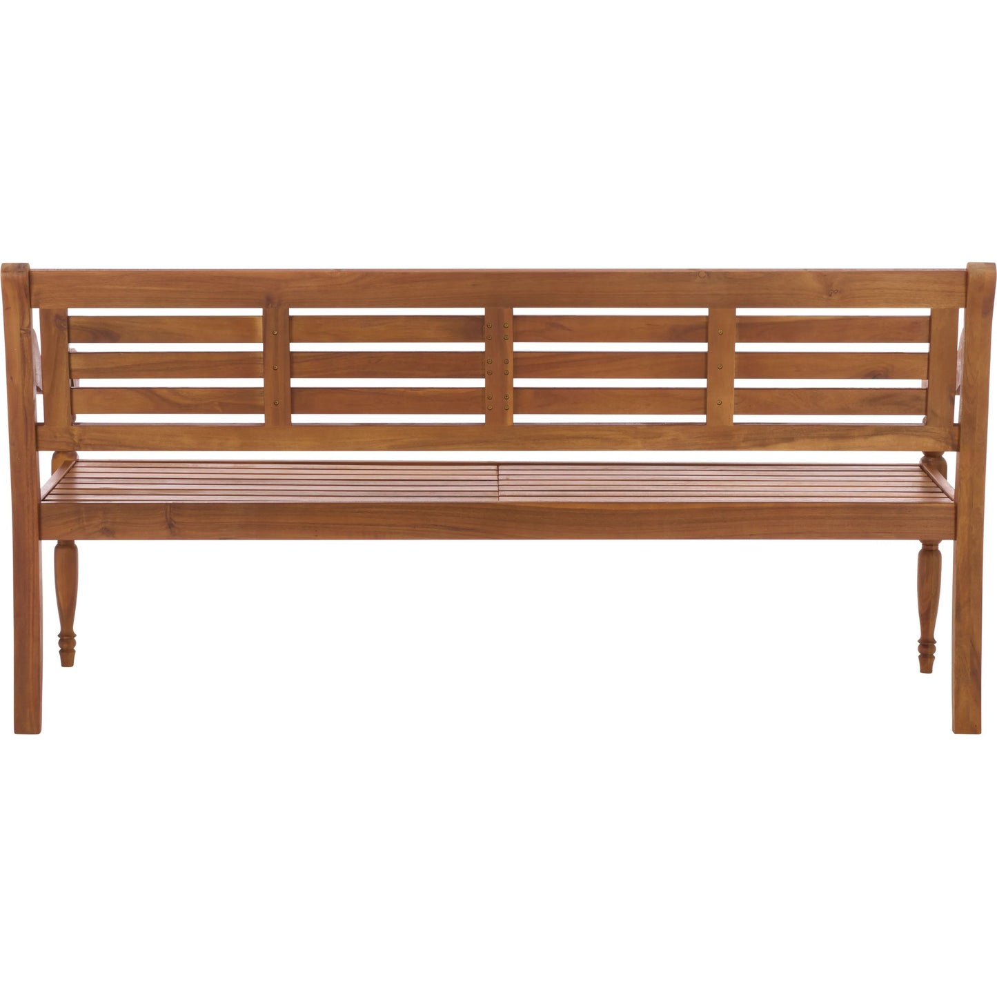 003 SI-2454086 | Closeup | Waushara Bench by HedgeApple Essentials in natural. Made from acacia, iron in a transitional style.