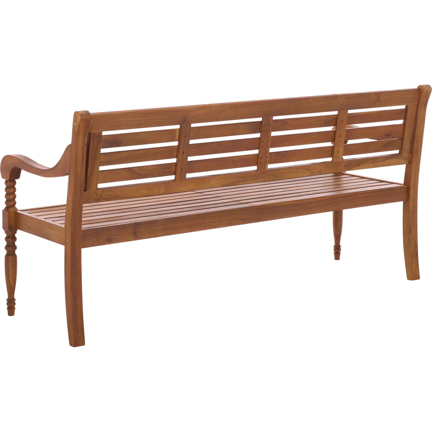 004 SI-2454086 | Closeup | Waushara Bench by HedgeApple Essentials in natural. Made from acacia, iron in a transitional style.