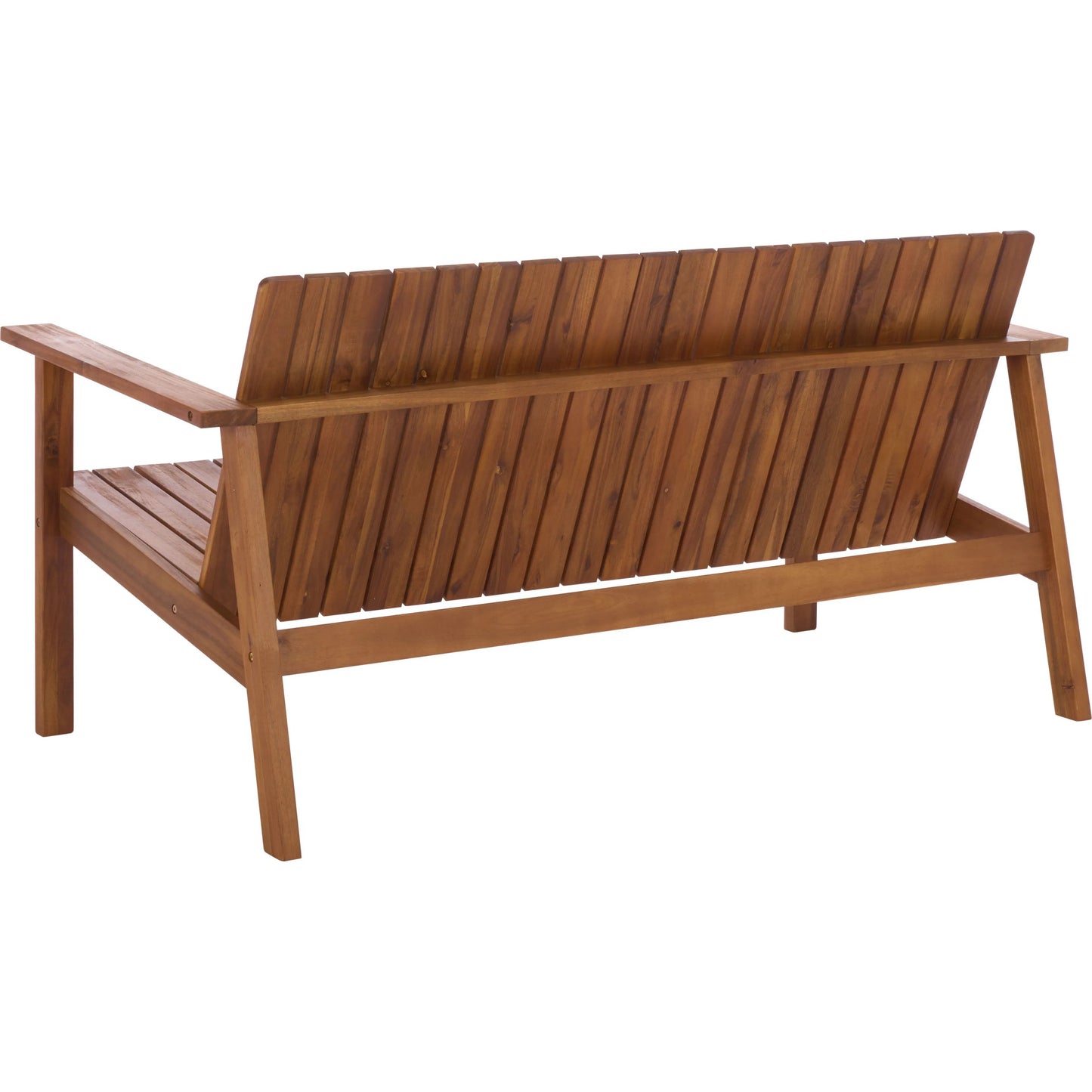 002 SI-2454087 | Closeup | Harper Bench by HedgeApple Essentials in natural. Made from acacia, iron in a cottage & farmhouse style.