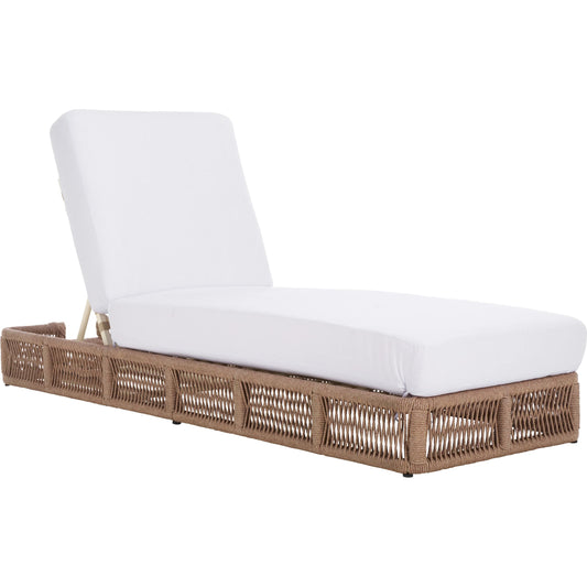 Mingona Sunlounger by HedgeApple Essentials in natural, white. Made from steel, 100% polyester in a unique style.