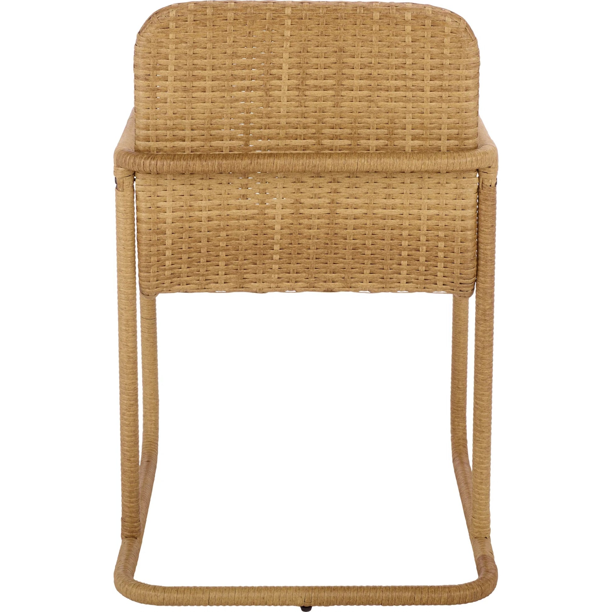 Highland Dining Chair (Set of 2) by HedgeApple Essentials in natural, taupe. Made from rattan, steel in a unique style.