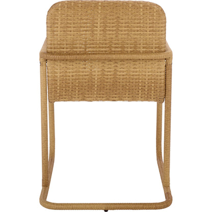 Highland Dining Chair (Set of 2) by HedgeApple Essentials in natural, taupe. Made from rattan, steel in a unique style.