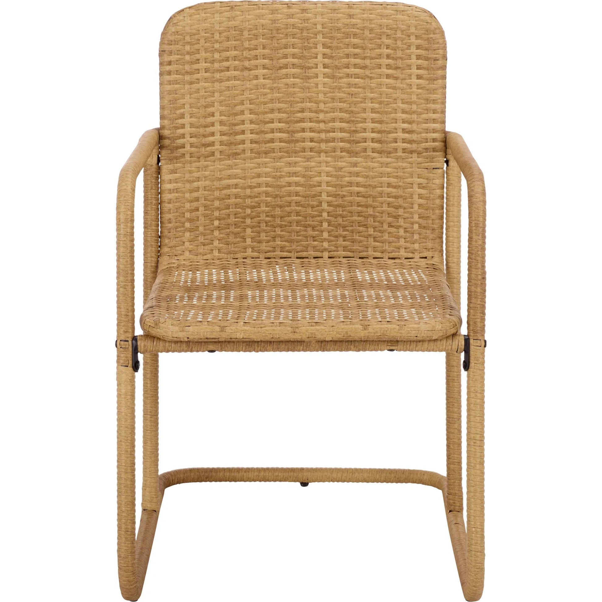 Highland Dining Chair (Set of 2) by HedgeApple Essentials in natural, taupe. Made from rattan, steel in a unique style.