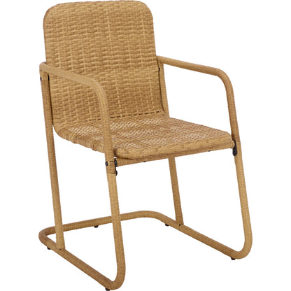 Highland Dining Chair (Set of 2) by HedgeApple Essentials in natural, taupe. Made from rattan, steel in a unique style.