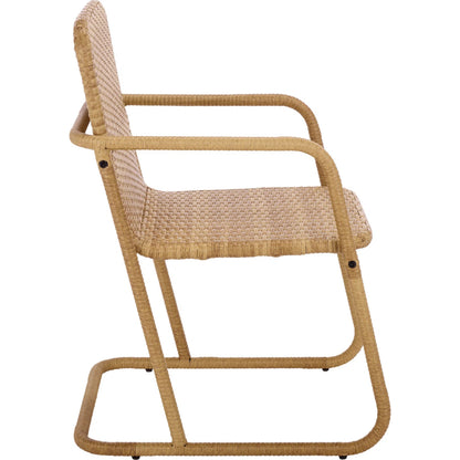 Highland Dining Chair (Set of 2) by HedgeApple Essentials in natural, taupe. Made from rattan, steel in a unique style.