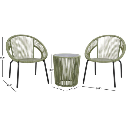 Sitka Set by HedgeApple Essentials in green, black. Made from rattan, steel in a eclectic & global style.
