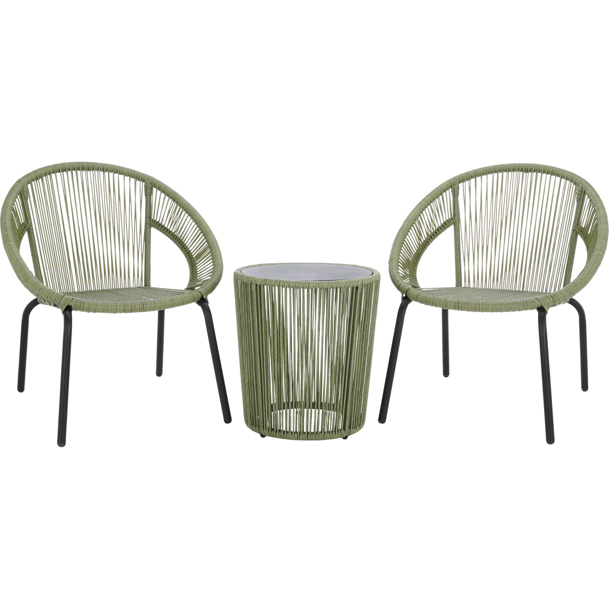 Sitka Set by HedgeApple Essentials in green, black. Made from rattan, steel in a eclectic & global style.