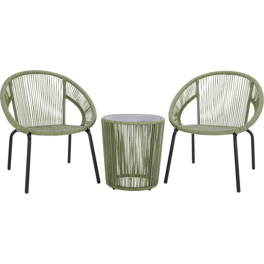 001 SI-2454091 | Primary Silo | Sitka Set by HedgeApple Essentials in green, black. Made from rattan, steel in a eclectic & global style.