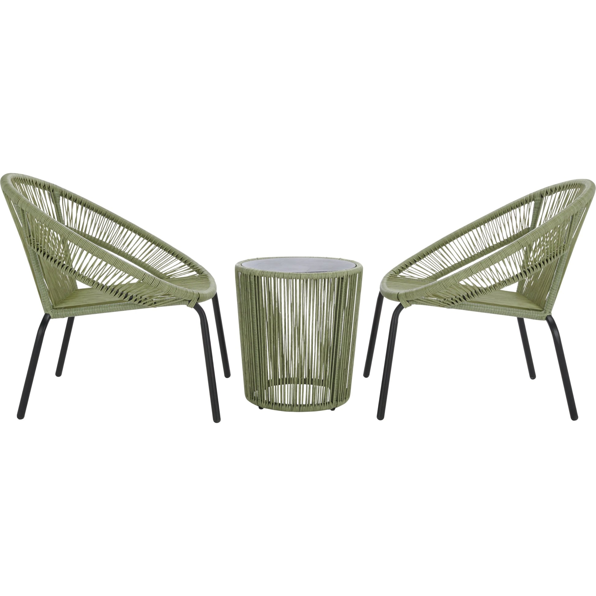Sitka Set by HedgeApple Essentials in green, black. Made from rattan, steel in a eclectic & global style.